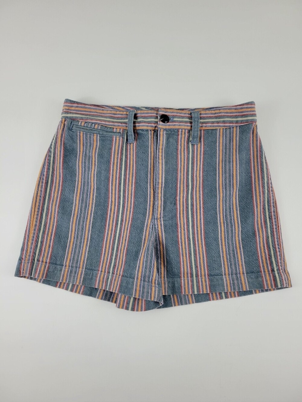 Madewell Blue Striped Women's Jean Shorts